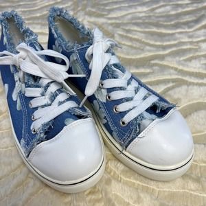 Flowers blue shoes  No brand Gem shoes